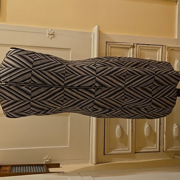 Anne Klein black and tan sleeveless dress Sz 10 - Picture 4 of 10